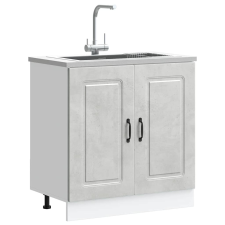 vidaXL Mosogató aljzat szekrény Kalmar betonszürke 80x46x81,5 cm bútor