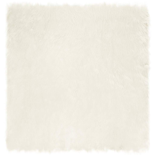 vidaXL Műbárány szőnyeg Fehér 120 x 120 cm Poliészter lakástextília