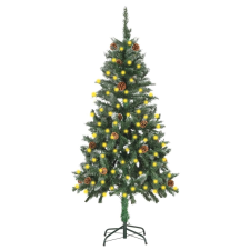 vidaXL műkarácsonyfa LED-del és tobozzal 150 cm (3077746) - Műfenyő műfenyő