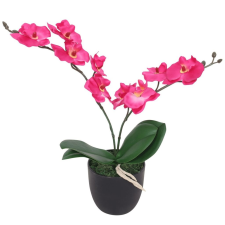 vidaXL műorchidea virágcseréppel 30 cm piros dekoráció