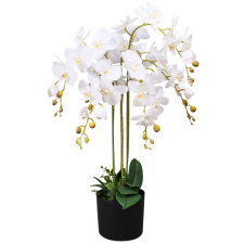 vidaXL műorchidea virágcseréppel 75 cm fehér dekoráció