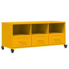 vidaXL mustársárga hidegen hengerelt acél TV-szekrény 100,5x39x43,5 cm (846695) bútor