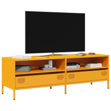 vidaXL mustársárga hidegen hengerelt acél TV-szekrény 135x39x43,5 cm bútor