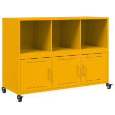 vidaXL mustársárga hideghengerelt acél tálalószekrény 100,5x39x72 cm (846737) bútor