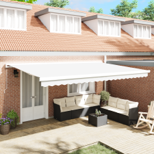vidaXL Napellenző Csere Anyag 500 x 350 cm-es keretre, Fehér kerti bútor