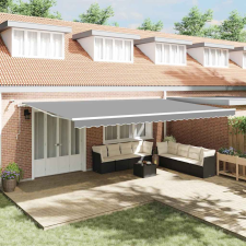 vidaXL Napernyő tartalmaz Kézi Fehér 6 x 3 m Fém kerti bútor