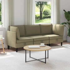 vidaXL Nappali bútor szett 3 pcs Khaki Szövet bútor