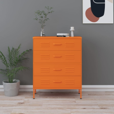 vidaXL narancssárga acél fiókos szekrény 80 x 35 x 101,5 cm bútor
