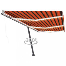 vidaXL Narancssárga-barna szélérzékelős és LED-es napellenző 600x300cm (3069815) kerti bútor