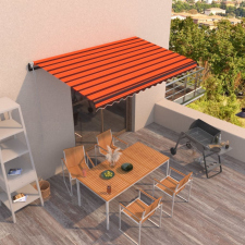 vidaXL narancssárga és barna automata napellenző 450 x 350 cm kerti bútor