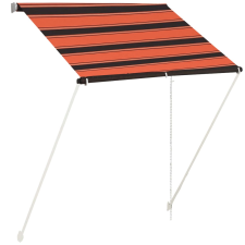 vidaXL narancssárga és barna feltekerhető napellenző 150 x 150 cm kerti bútor