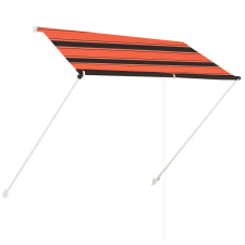 vidaXL narancssárga és barna feltekerhető napellenző 200 x 150 cm kerti bútor