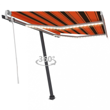 vidaXL narancssárga és barna kézzel kihúzható napellenző 300 x 250 cm kerti bútor