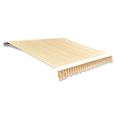 vidaXL Narancssárga-fehér vászon napellenző tető 350 x 250 cm kerti bútor