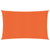 vidaXL narancssárga négyszögletű HDPE napvitorla 160 g/m² 5x7 m