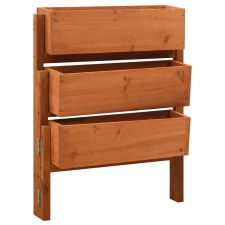 vidaXL narancssárga tömör fenyőfa összecsukható kerti ültetőláda 60x14x75 cm kerti tárolás