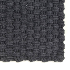 vidaXL négyszögletes antracit pamut szőnyeg 200 x 300 cm (345119) lakástextília