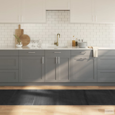 vidaXL Négyszögletű szürke bambusz szőnyeg 80 x 500 cm lakástextília