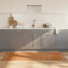vidaXL négyszögletű természetes bambusz szőnyeg 70 x 200 cm lakástextília
