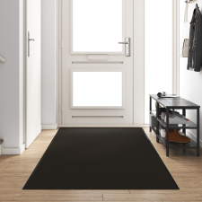 vidaXL Négyzetes Lábtörlő Fekete 120x350 cm lakástextília
