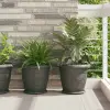 vidaXL Növénycserép 6 pcs Fekete Ø 26 x 21.5 cm Műanyag