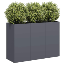 vidaXL növénytartó antracitszürke 120x40x80 cm hidegen hengerelt acél kerti tárolás