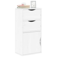 vidaXL ODDA tömörfa fenyőfa fiókos oldalsó szekrény fehér 40x24x79 cm bútor