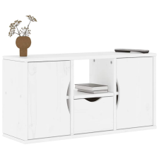 vidaXL ODDA tömörfa fenyőfa TV szekrény fehér 79x24x40,5 cm bútor
