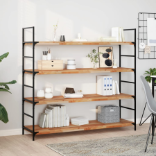 vidaXL olajbevonatú tömör akácfa függőpolc 120 x 40 x 4 cm bútor