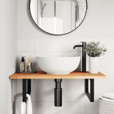 vidaXL olajbevonatú tömör akácfa fürdőszobapult 100 x 50 x 2 cm (3279695) fürdőszoba bútor