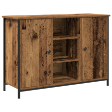 vidaXL Old Wood oldalszekrény 100x35x70 cm Mérnöki fa és acél (869094) bútor