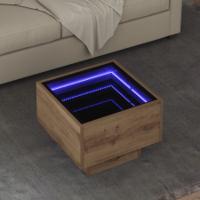 vidaXL Oldal asztal kézműves tölgy 40 x 40 x 30 cm Faanyag bútor