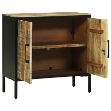 vidaXL Oldalbord 70x35x70 cm Tömör Érdes Fa Mangó bútor