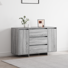 vidaXL Oldalszekrény Szürke Sonoma 120x41x75 cm Műanyag bútor