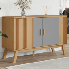 vidaXL OLDEN szürke és barna tömör fenyő tálalószekrény 114x43x73,5cm bútor