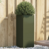 vidaXL Olívazöld hidegen hengerelt acél növénytartó 32x27,5x75 cm