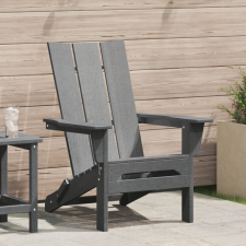 vidaXL Összecsukható Adirondack szék Világosszürke 74.5x80.5x90 cm HDPE kerti bútor
