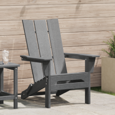 vidaXL Összecsukható Adirondack szék Világosszürke 74.5x80.5x90 cm HDPE kerti bútor