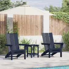 vidaXL Összecsukható Adirondack Székek 2 db Tengerészkék 74.5x80.5x90 cm HDPE kerti bútor
