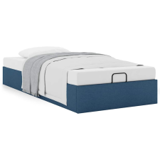 vidaXL Ottomán ágykeret matrac nélkül 90x200 cm kék szövet (3310853) ágy és ágykellék
