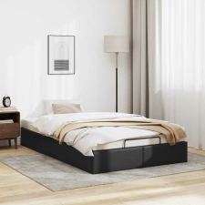 vidaXL Ottomán ágykeret matrac nélkül fekete 120x200 cm műbőr ágy és ágykellék
