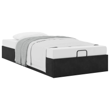 vidaXL Ottomán ágykeret matrac nélkül Fekete 90x190 cm Velvet (3310933) ágy és ágykellék