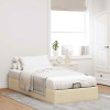 vidaXL Ottomán ágykeret matrac nélkül krém 80x200 cm szövet
