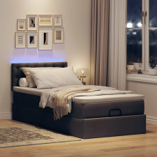 vidaXL Ottomán ágykeret matraccal sötétbarna 90x190cm szövet ágy és ágykellék