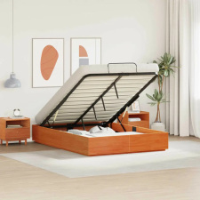 vidaXL Ottomán Ágykeret Viaszbarna 120 x 200 cm Tömör fenyő ágy és ágykellék