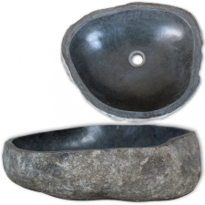 vidaXL Ovális folyami kő mosdókagyló 38-45 cm hűtés, fűtés szerelvény