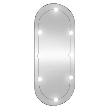 vidaXL ovális üveg falitükör LED fényekkel 40 x 90 cm (3189163) bútor