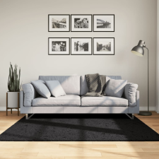 vidaXL OVIEDO fekete rövid szálú szőnyeg 160 x 160 cm lakástextília