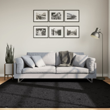 vidaXL OVIEDO fekete rövid szálú szőnyeg 200 x 200 cm lakástextília