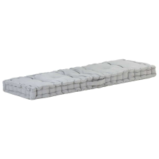 vidaXL Pamut Raklap Kanapé Párna - Szürke - 120x40x7 cm kerti bútor